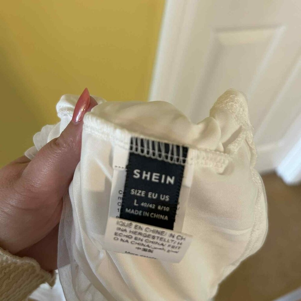 White Crop Tops; Sized L - XL